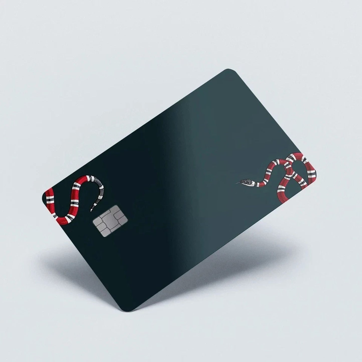 Credit Card Skin Stickers Red & Black Snake Card Skins Sticker Pack of 3 Skins