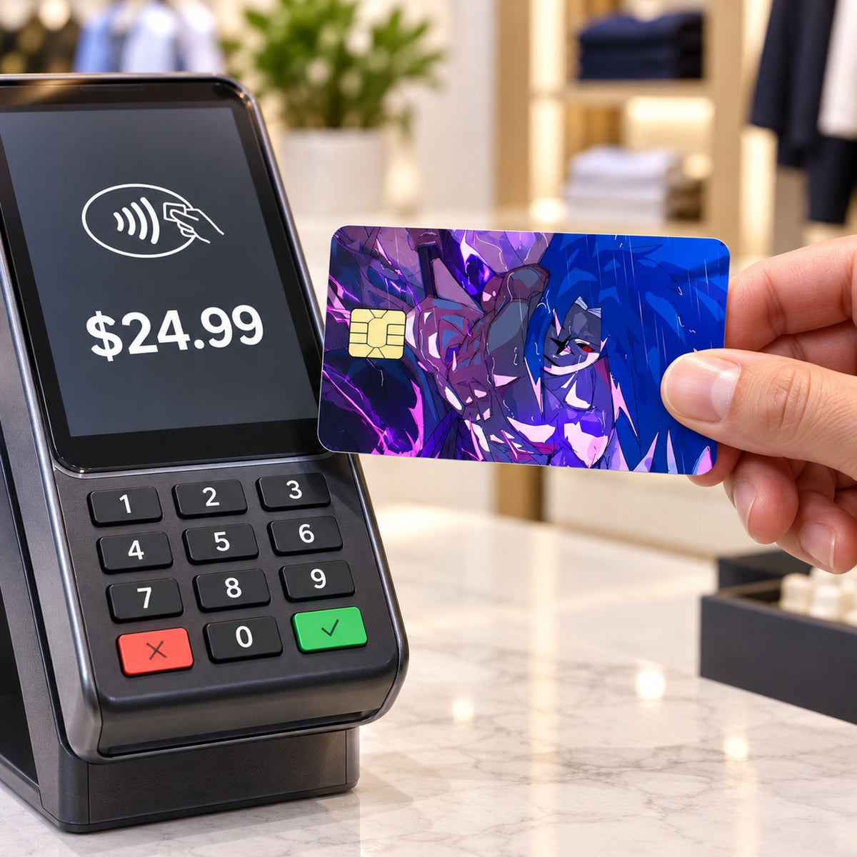 Sasuke's Torrential Downpour Naruto Debit Card Credit Card Skin