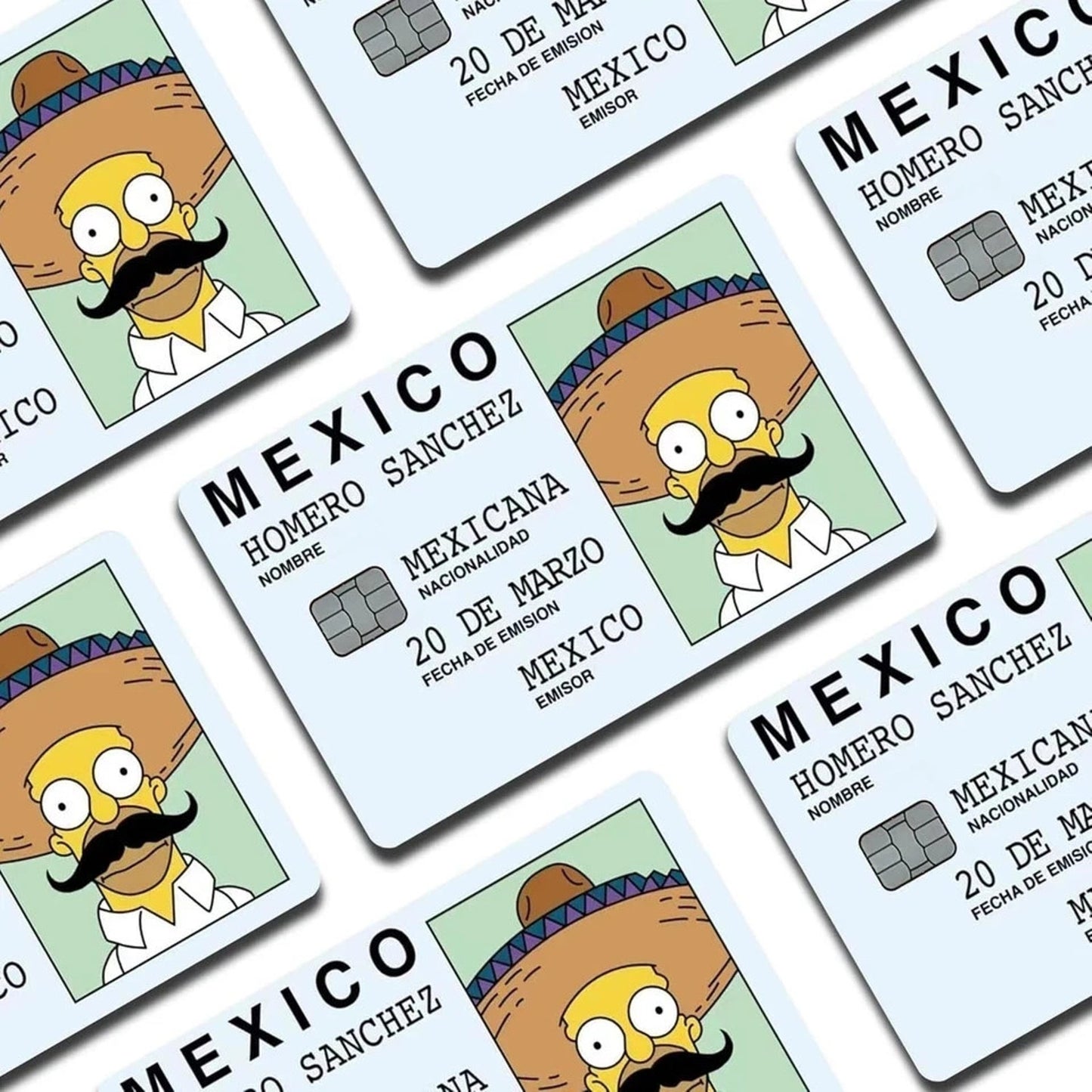 Mexican Homer Sanchez Credit Card Skin Stickers Card Credit Card Skin Card Cover