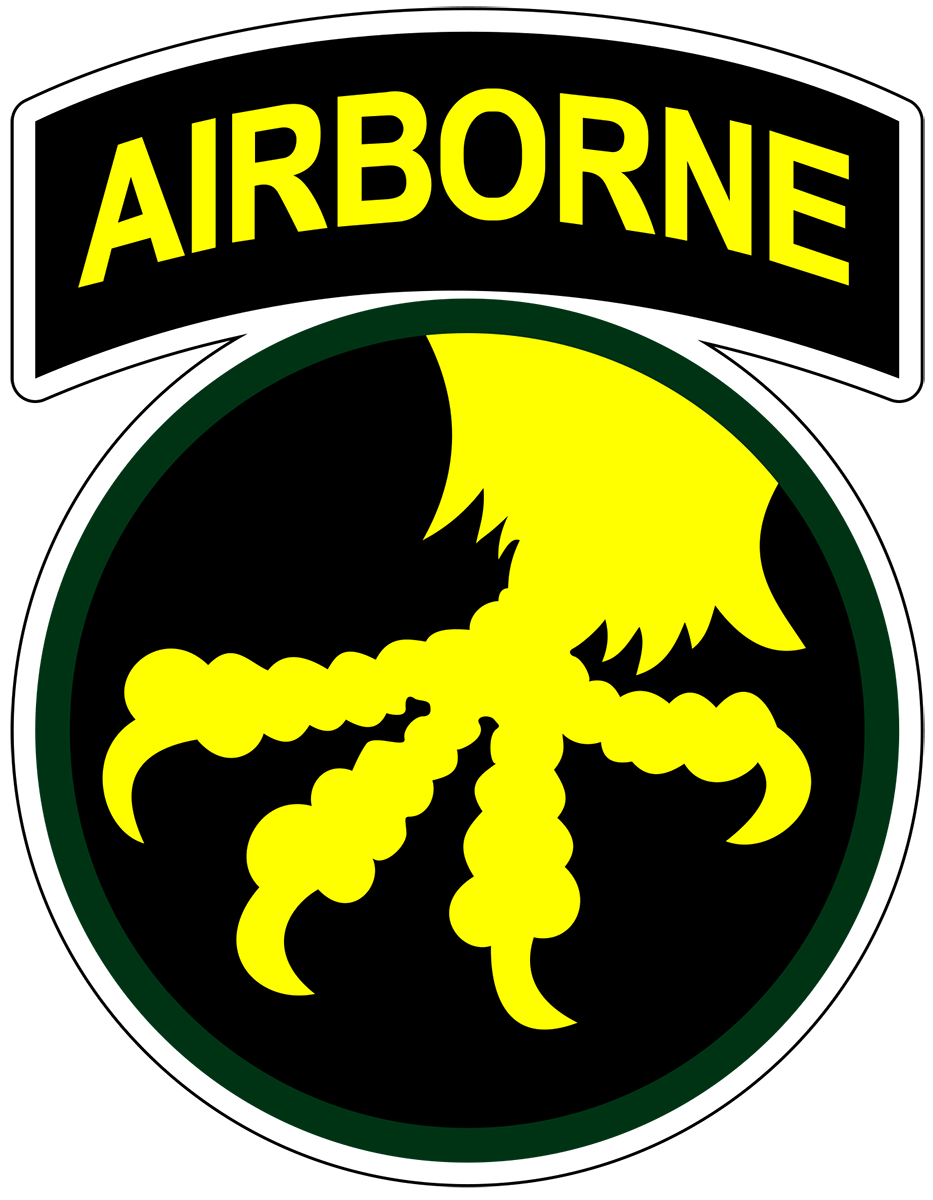 17th Airborne Division Patch Golden Talons U.S. Army Military vinyl decal for car, truck, window or laptop - DECALS OF AMERICA