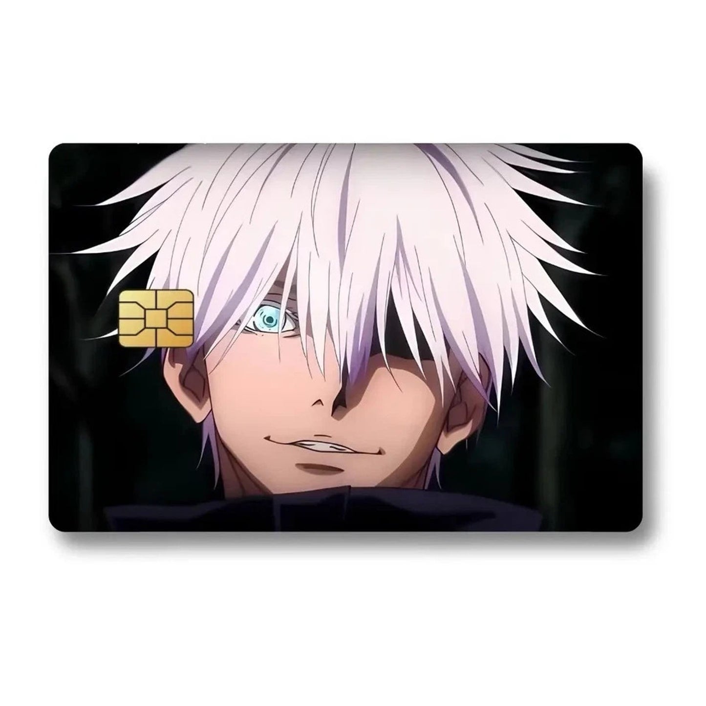 Anime Jujutsu Kaisen Satoru Gojo Face Credit Card Cover Vinyl Skin Sticker