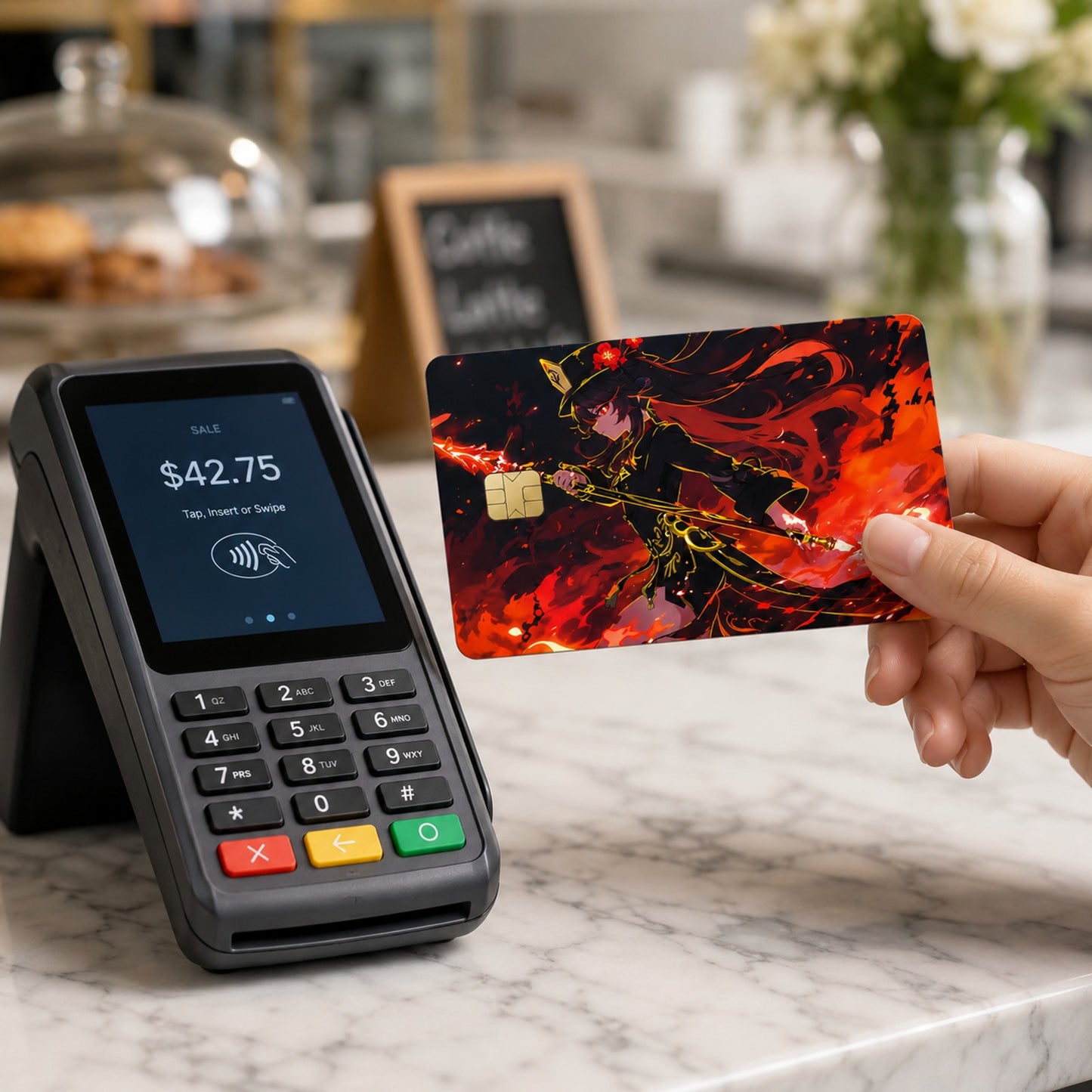 Hu Tao The Crimson Cremation Genshin Debit Card Credit Card Skin