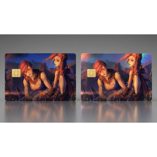 Jinx & Vi Crimson Sunset League of Legends Credit Card Skin