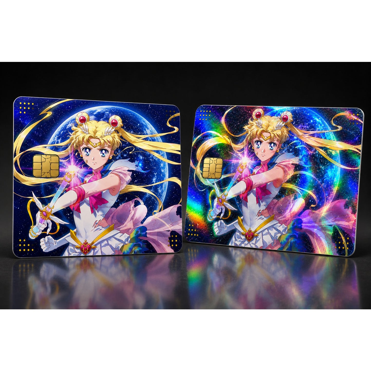 Blue Sailor Moon Credit Card Skin Anime Debit Card Vinyl Sticker