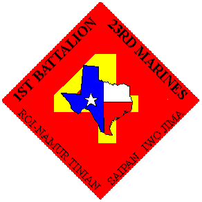 USMC 1st Battalion 23rd Marines Patch U.S. Military vinyl decal for car, truck, window or laptop