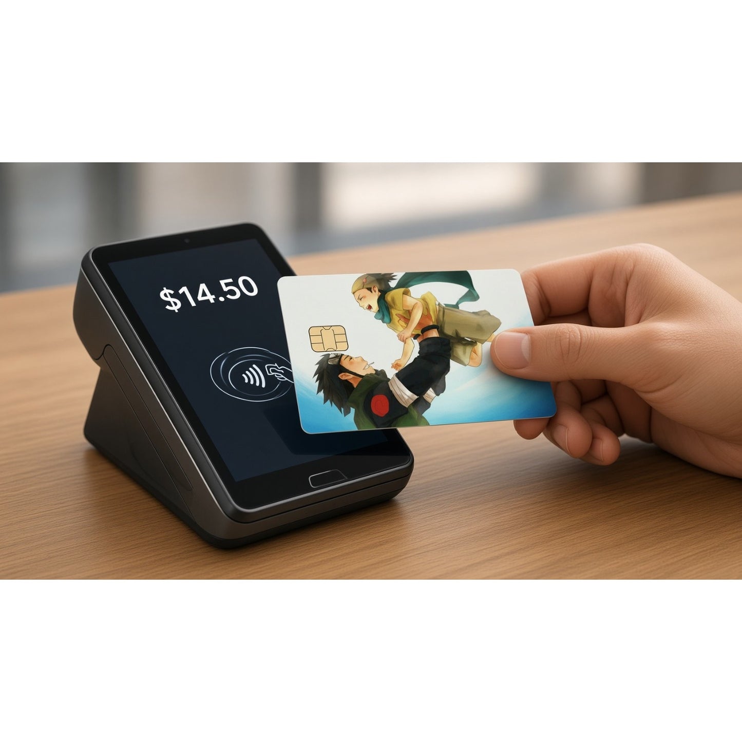 Asuma & Young Konohamaru's Joyous Moment Naruto Debit Card Credit Card Skin