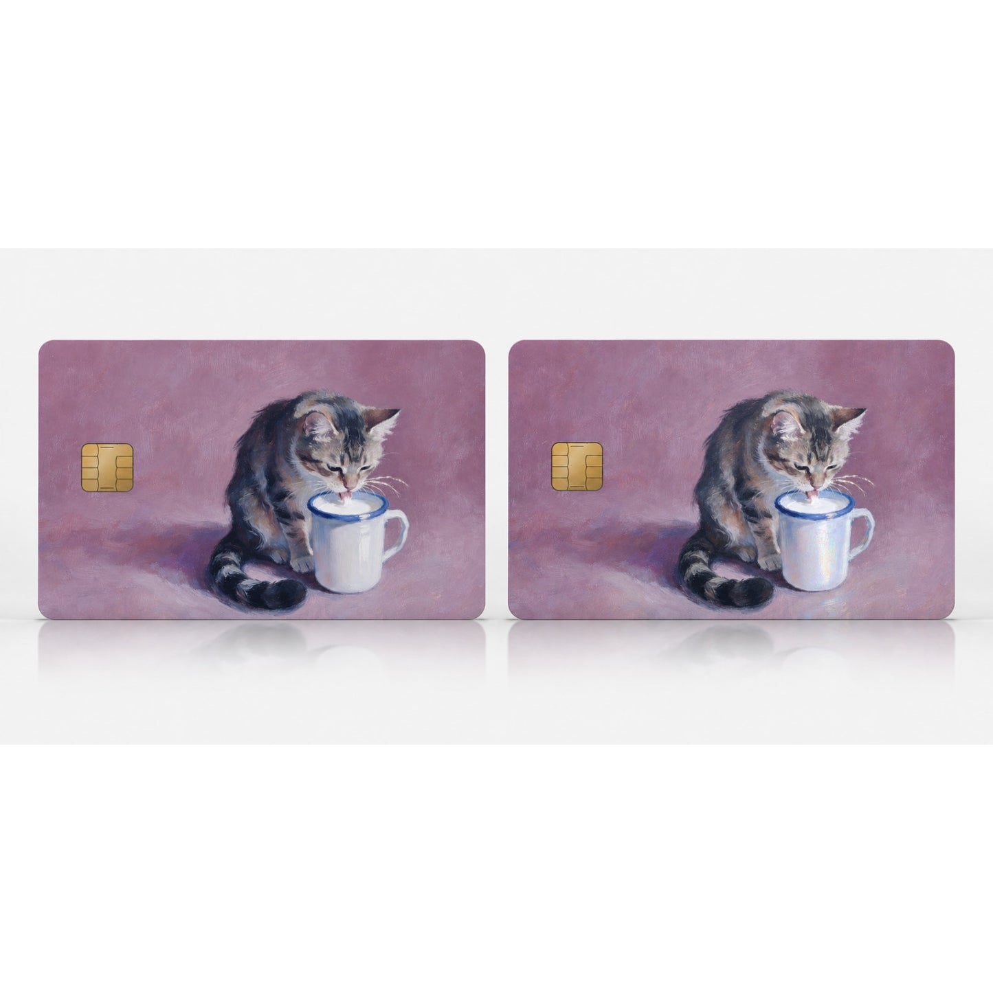 Cute Kitten's Milk Mug Debit Card Credit Card Skin