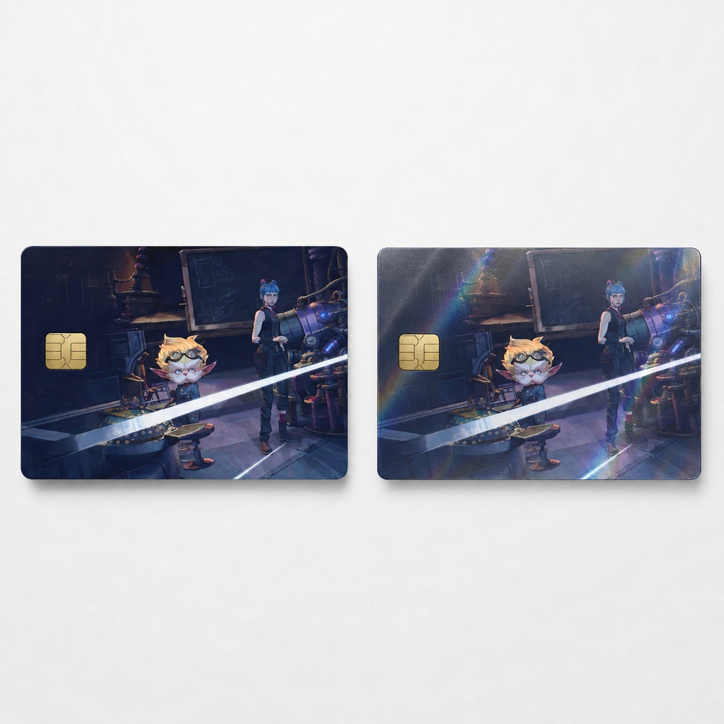 Heimerdinger & Jinx's Laboratory Breakthrough League of Legends Credit Card Skin