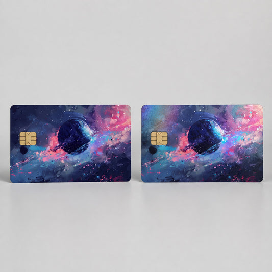 Painted Cosmos Planet Card Skin | Luxury Space Design