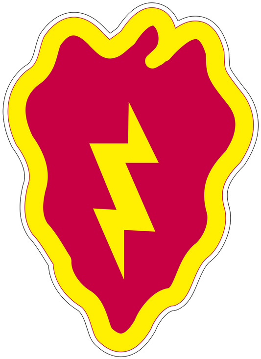25th Infantry Division Patch Tropic Lightning U.S. Army Military vinyl decal for car, truck, window or laptop - DECALS OF AMERICA