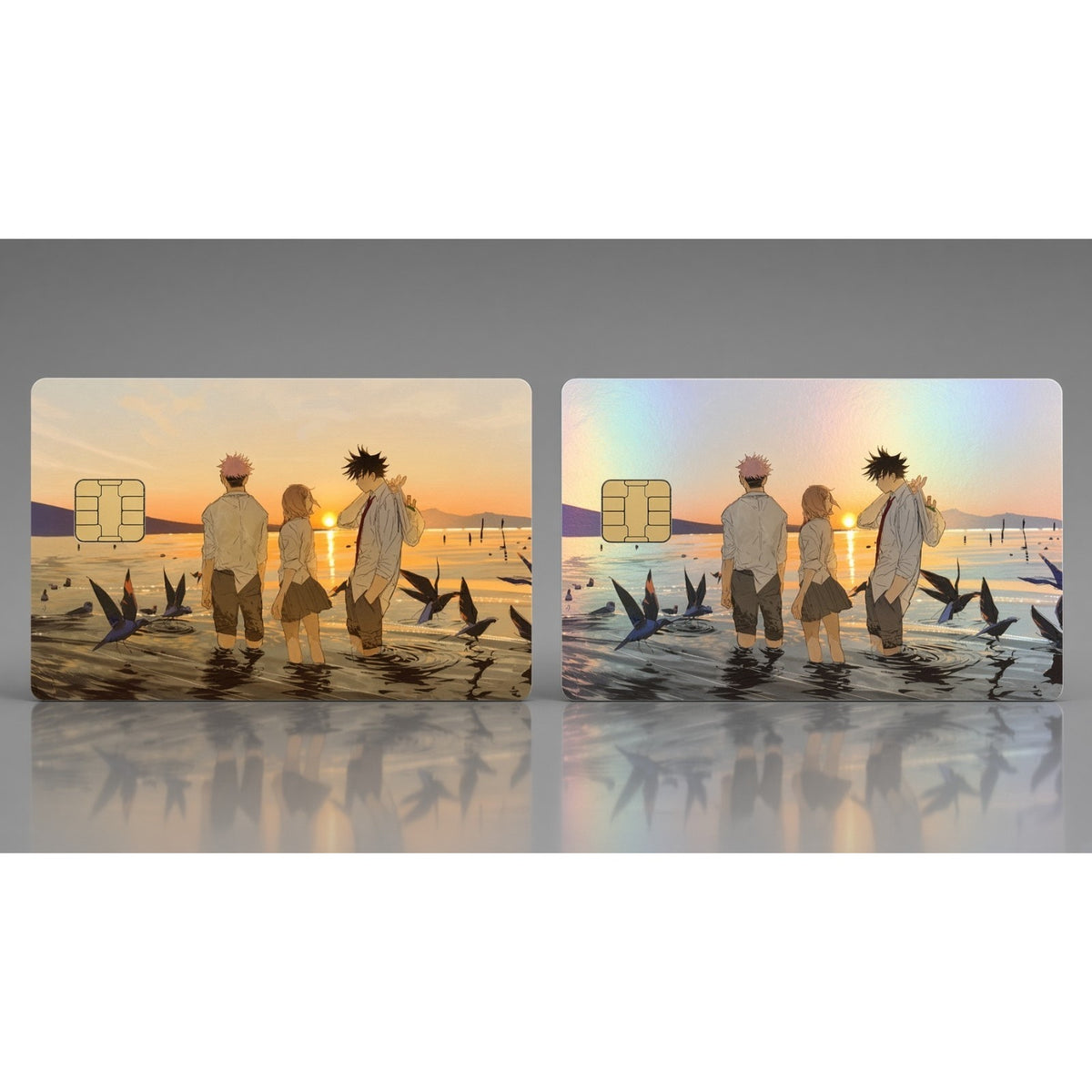 Yuji Nobara Megumi Sunset Shore Jujutsu Kaisen Credit Card Skin