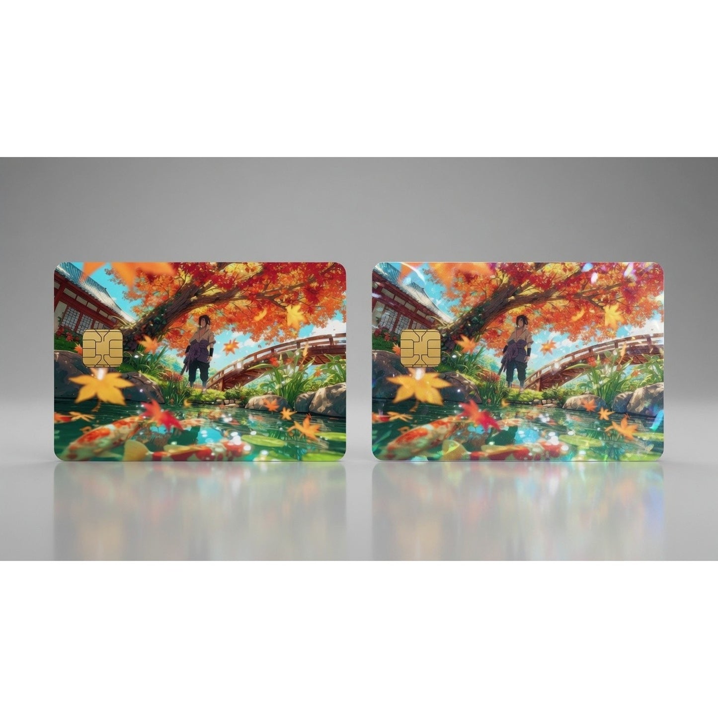 Sasuke Autumn Garden Pond Naruto Debit Card Credit Card Skin Vinyl Sticker