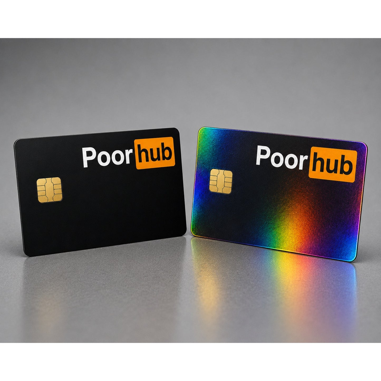 Poor Hub Credit Card Skin Funny Debit Card Meme Vinyl Sticker
