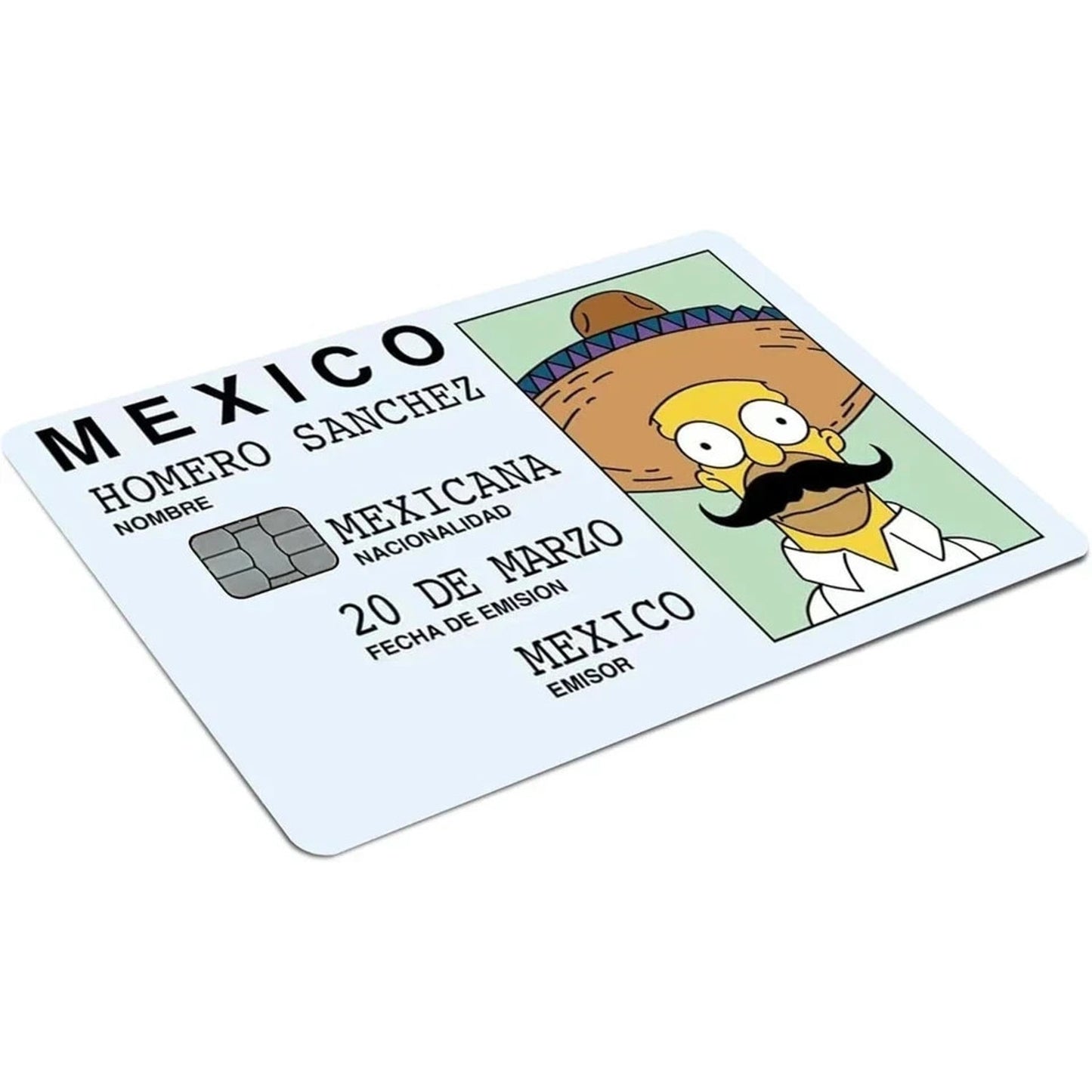 Mexican Homer Sanchez Credit Card Skin Stickers Card Credit Card Skin Card Cover