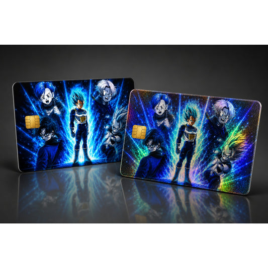 Vegeta Super Saiyan Blue Credit Card Skin Anime Vinyl Sticker Meme