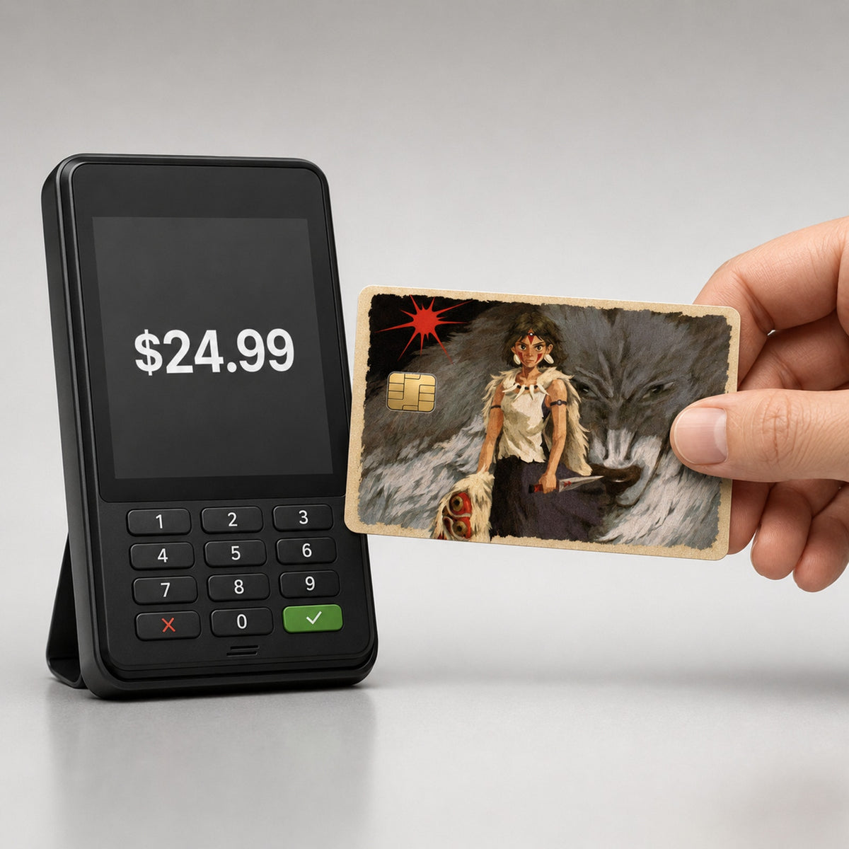 Fang of Moro San Stands Her Ground Ghibli Princess Mononoke Credit Card Skin