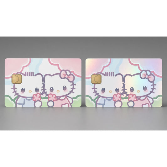 Sweet Meadow Kitty Couple Cute Kawaii Debit Card Credit Card Skin