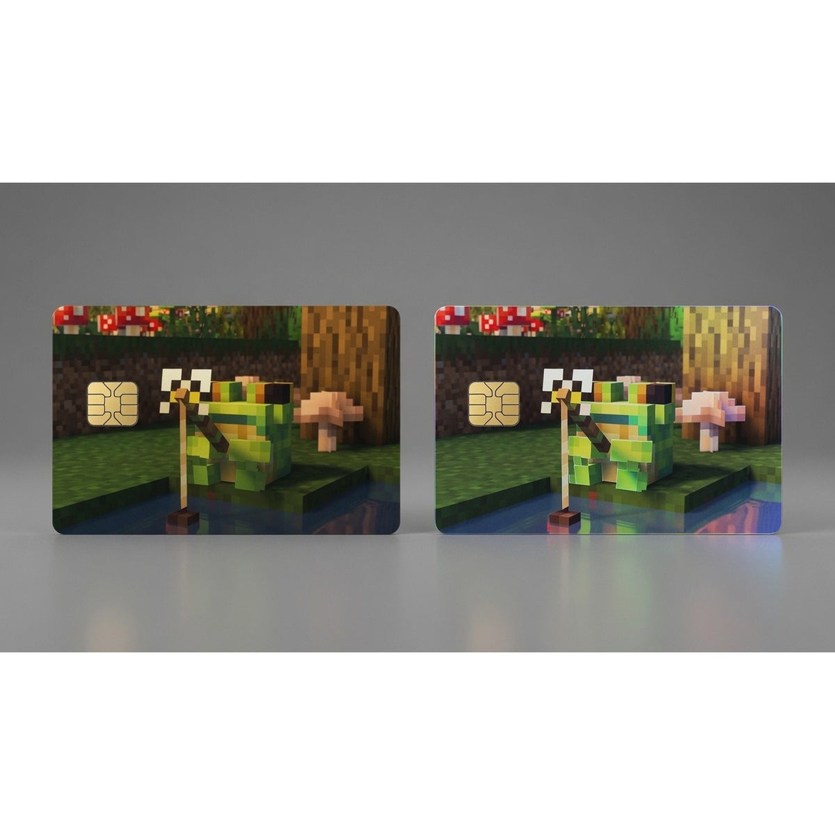 Minecraft Frog Fishing at Pond Debit Card Credit Card Skin
