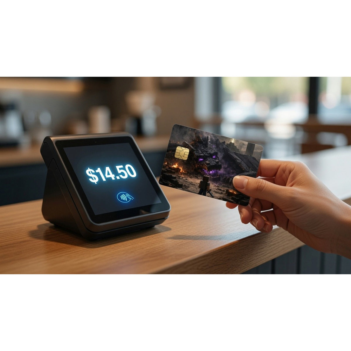 Minecraft Steve & Ender Dragon Debit Card Credit Card Skin