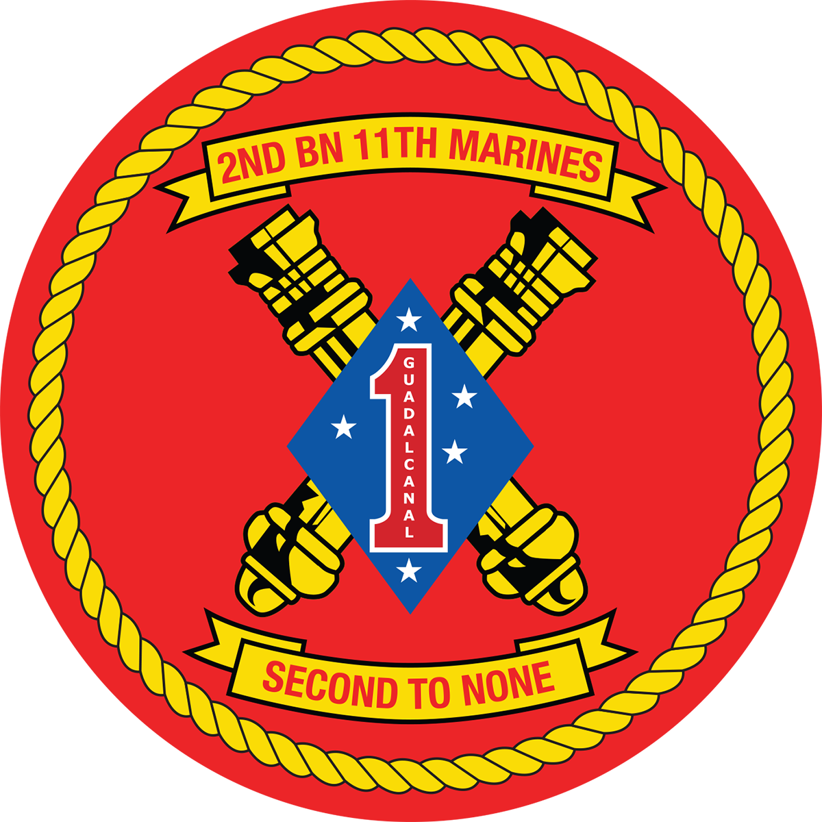 USMC 2nd Battalion 11th Marine Insignia Patch vinyl decal for car, truck, window or laptop U.S. Marine Military