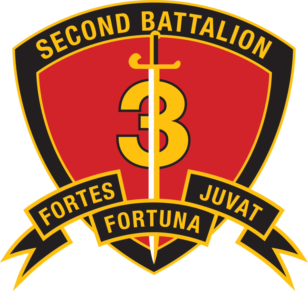 USMC 2nd Battalion 3rd Marine Insignia Patch vinyl decal for car, truck, window or laptop U.S. Marine Military