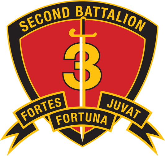 USMC 2nd Battalion 3rd Marine Insignia Patch vinyl decal for car, truck, window or laptop U.S. Marine Military