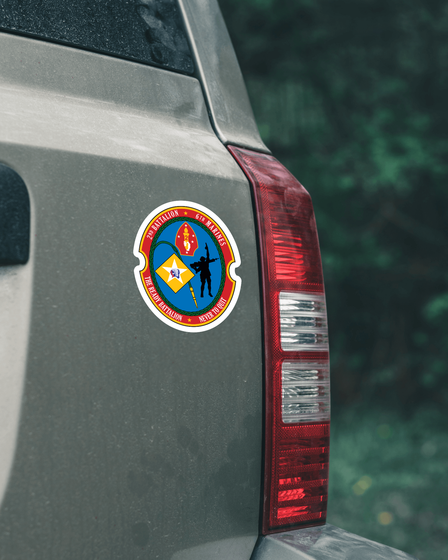 USMC 2nd Battalion 6th Marine Insignia Patch vinyl decal for car, truck, window or laptop U.S. Marine Military