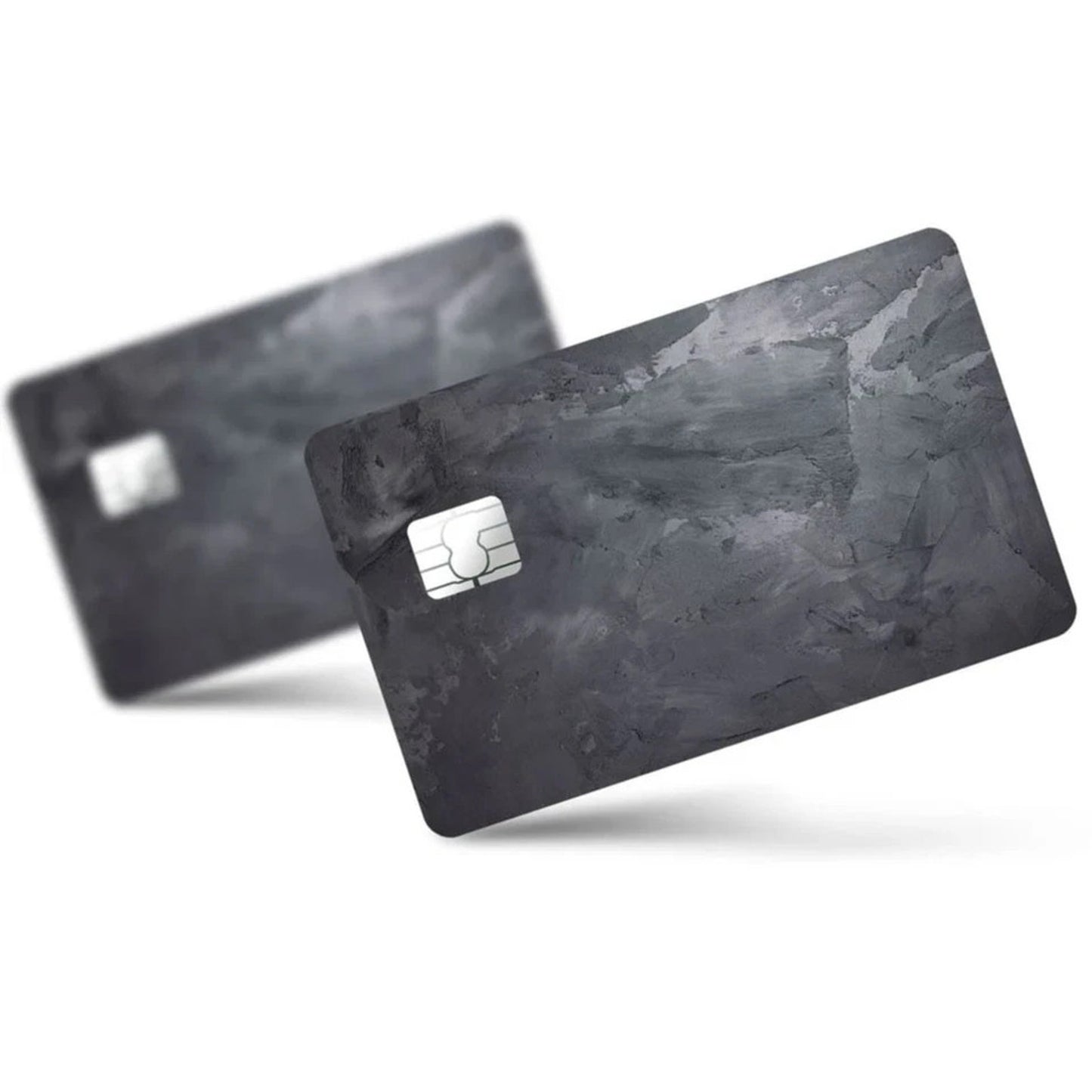 Brushed Slate Credit Card Skin Decal Set Gray Metallic Vinyl Cover Sticker