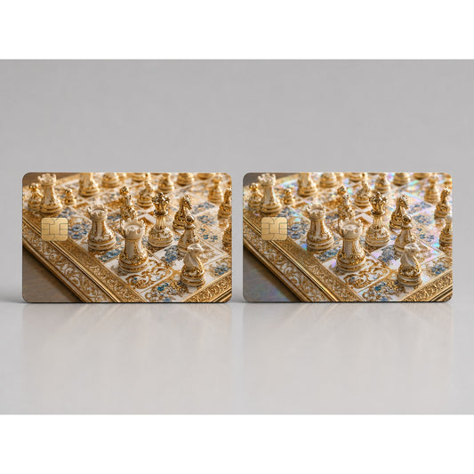 Luxury Chess Credit Card Skin – Imperial Gold & Ivory
