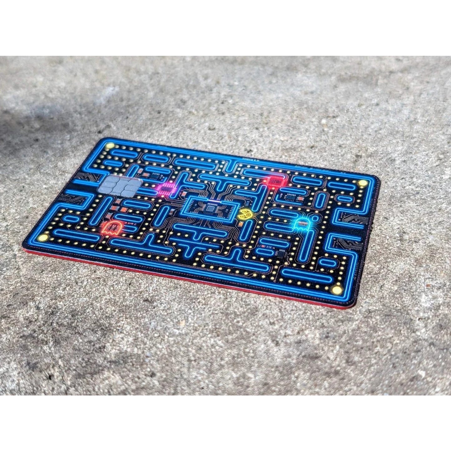 Cyber Maze Neon Circuit Premium Credit Card Skin