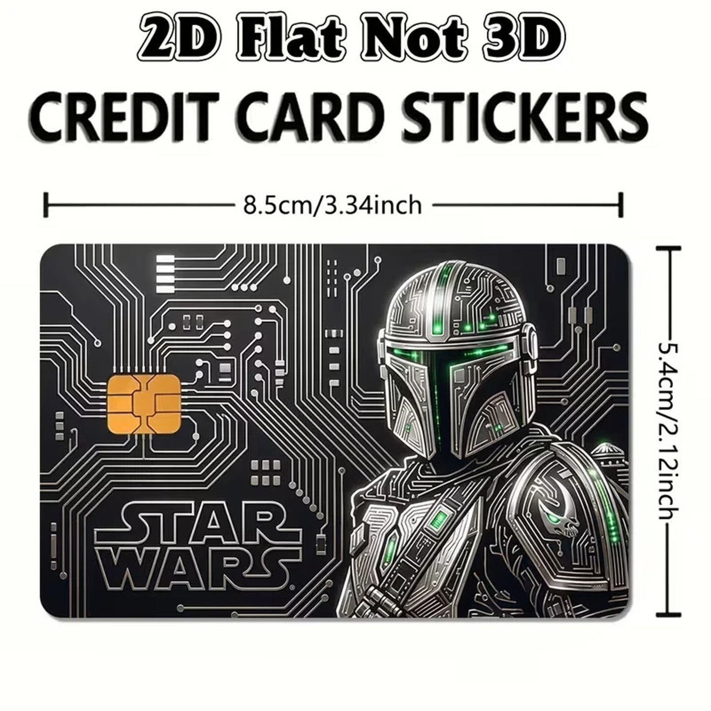STAR WARS Mandalorian Credit Debit Card Skin Vinyl Cover for Small Chip