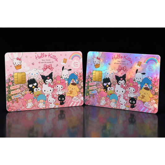 Sanrio Friends Pink Credit Card Skin Debit Card Vinyl Sticker Kawaii Wrap