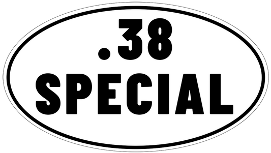 38 special Ammo vinyl decal for car, truck, window or laptop military .38 caliber self defense - DECALS OF AMERICA