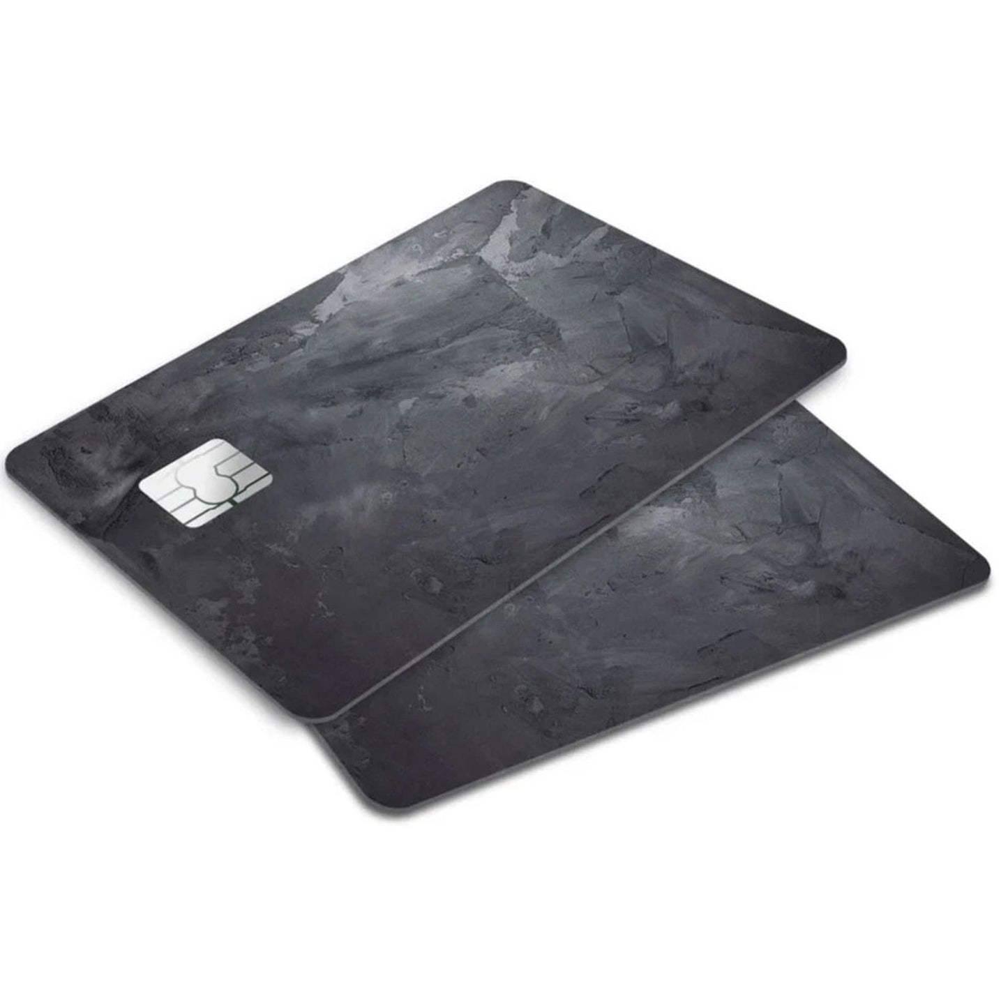 Brushed Slate Credit Card Skin Decal Set Gray Metallic Vinyl Cover Sticker