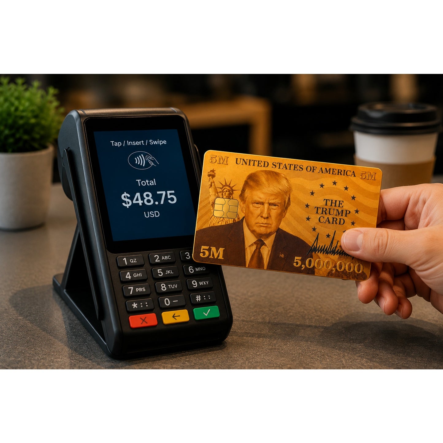 Donald Trump $5M Card Credit Card Skin Patriotic Debit Vinyl Sticker