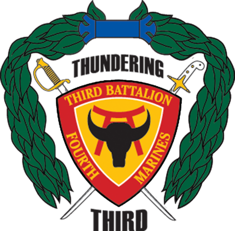 USMC 3rd Battalion 4th Marines Patch Darkside U.S. Military vinyl decal for car, truck, window or laptop - DECALS OF AMERICA