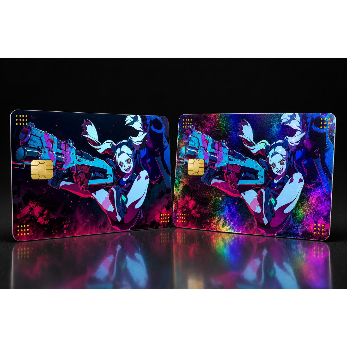 Cyberpunk Anime Girl Credit Card Skin Debit Card Vinyl Sticker