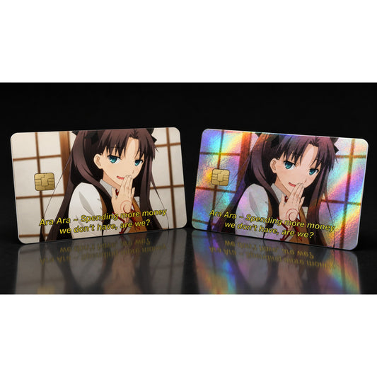 Ara Ara Spending More Money Anime Meme Credit Card Skin