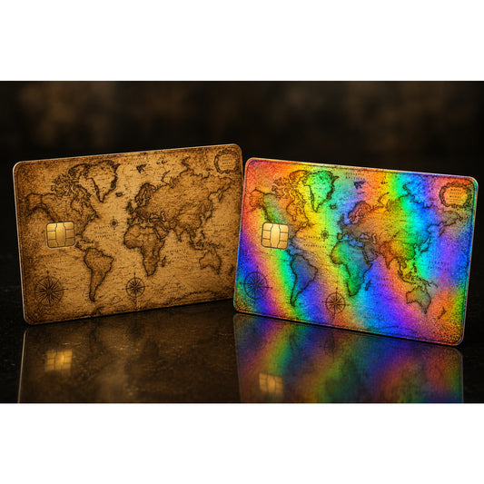 World Map Vintage Sepia Debit Card Credit Card Skin Sticker Vinyl Cover