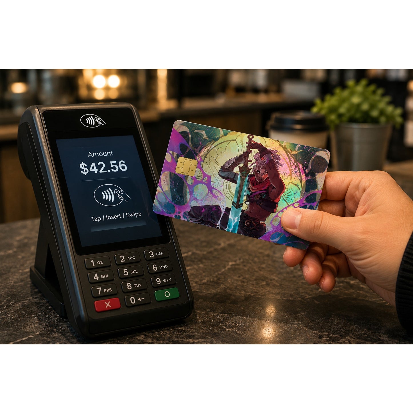 Glowing Mystic Sword Arcane Ekko League of Legends Debit Card Credit Card Skin