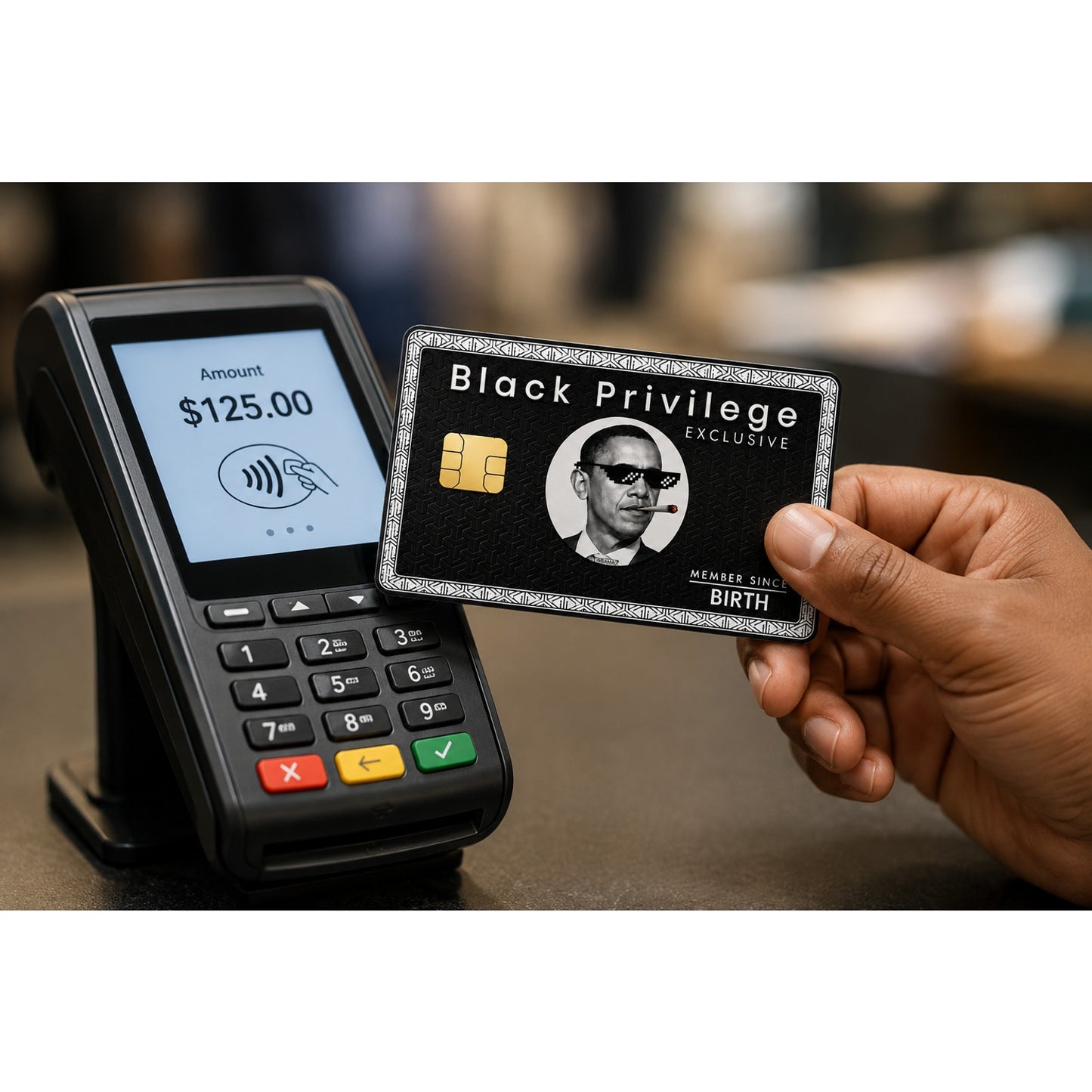 Black Privilege Exclusive Credit Card Skin Funny Meme Debit Card Sticker
