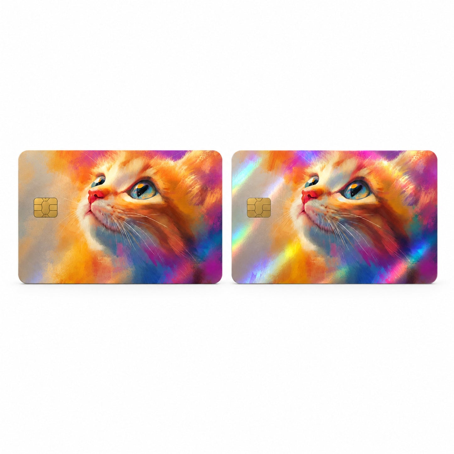 Cute Blue Eyed Orange Kitty Debit Card Credit Card Skin
