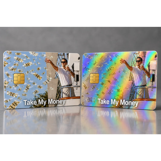 Money Power Take My Money Meme Credit Card Skin Funny Debit Card Vinyl Sticker