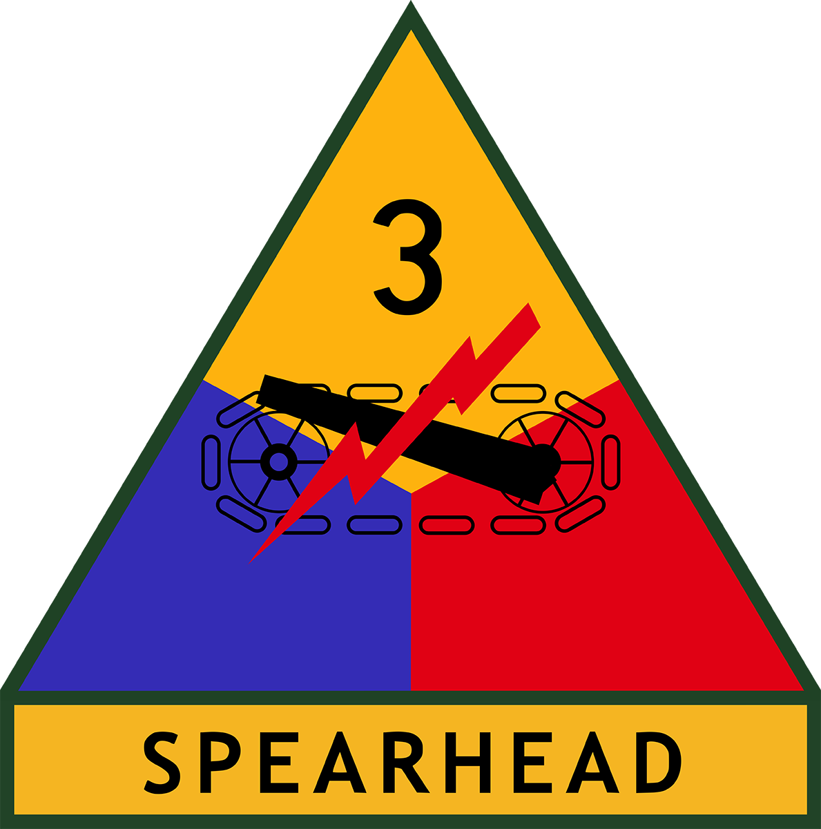 U.S. ARMY 3rd Armored Division "Spearhead" Insignia Patch vinyl decal for car, truck, window or laptop U.S. ARMY Military