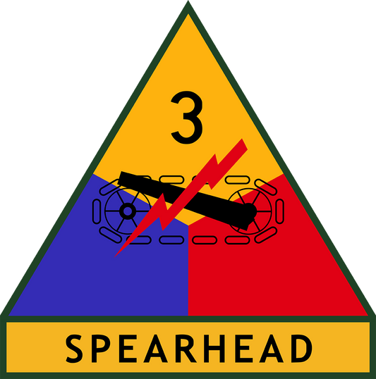 U.S. ARMY 3rd Armored Division "Spearhead" Insignia Patch vinyl decal for car, truck, window or laptop U.S. ARMY Military