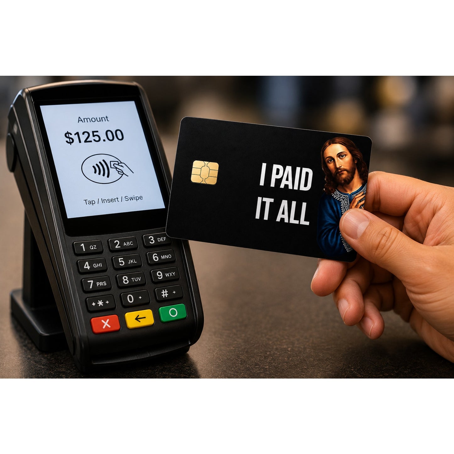 Jesus I Paid It All Credit Card Skin Christian Vinyl Sticker Debit Card Wrap