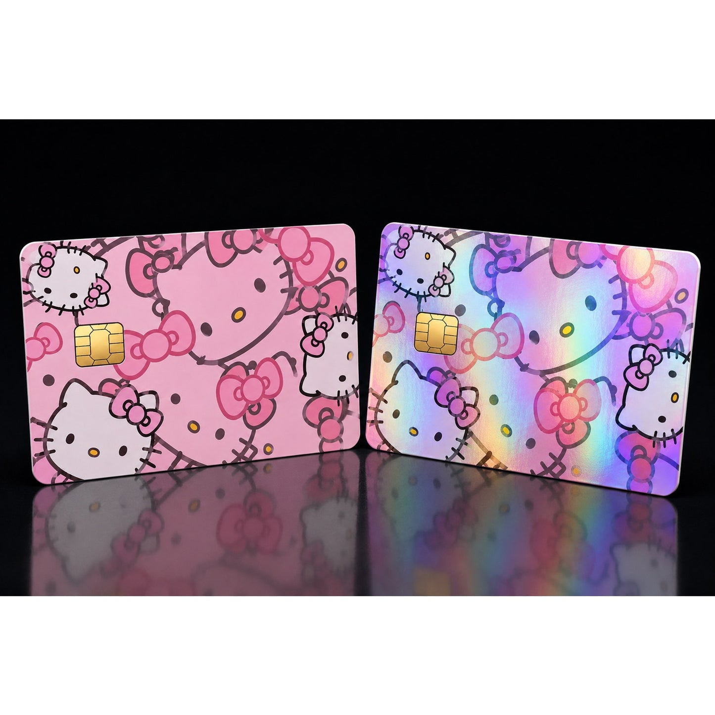 Pink Kitty Pattern Credit Card Skin Debit Card Vinyl Sticker Cute Kawaii Wrap