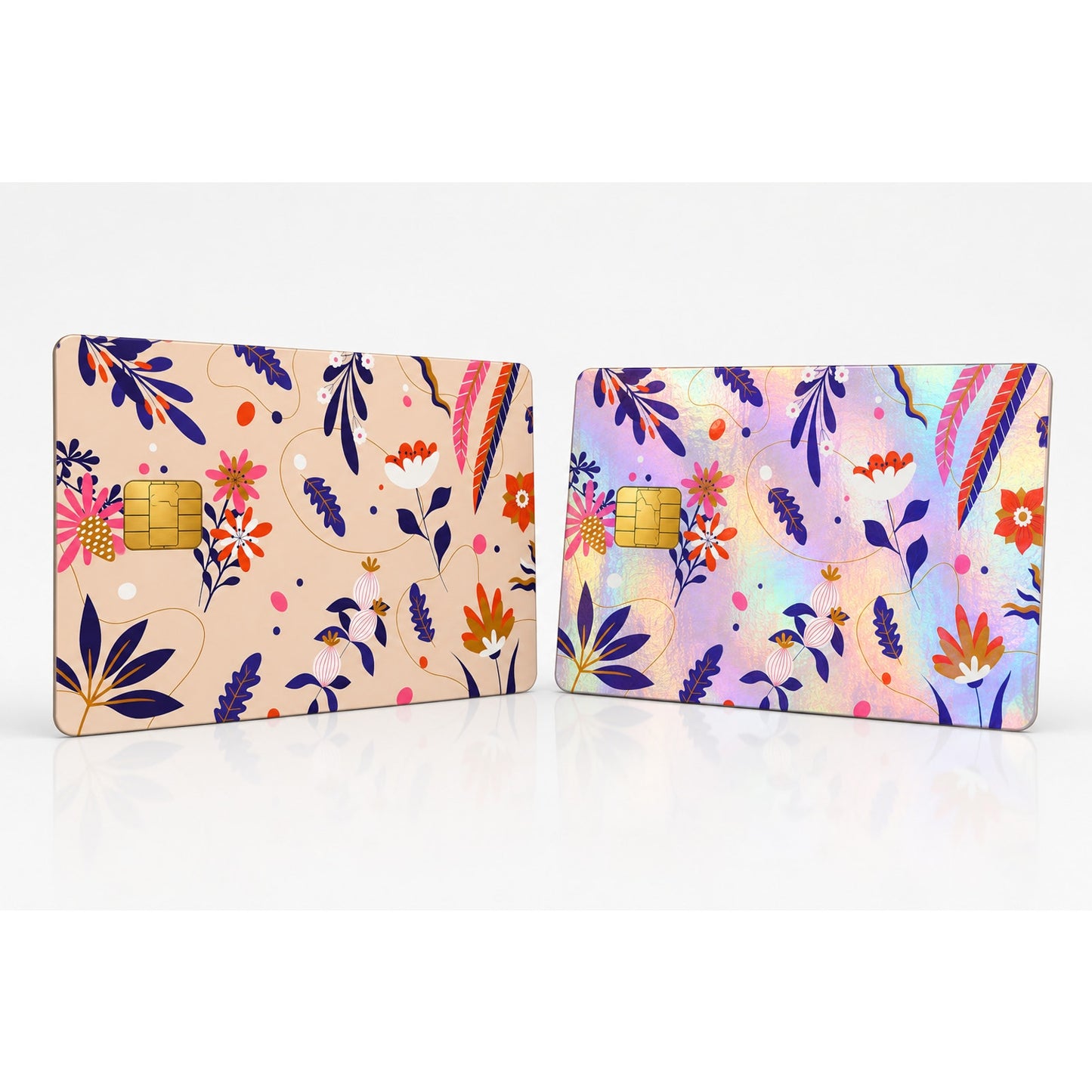 Modern Botanical Credit Card Skin Floral Vinyl Card Wrap Decal