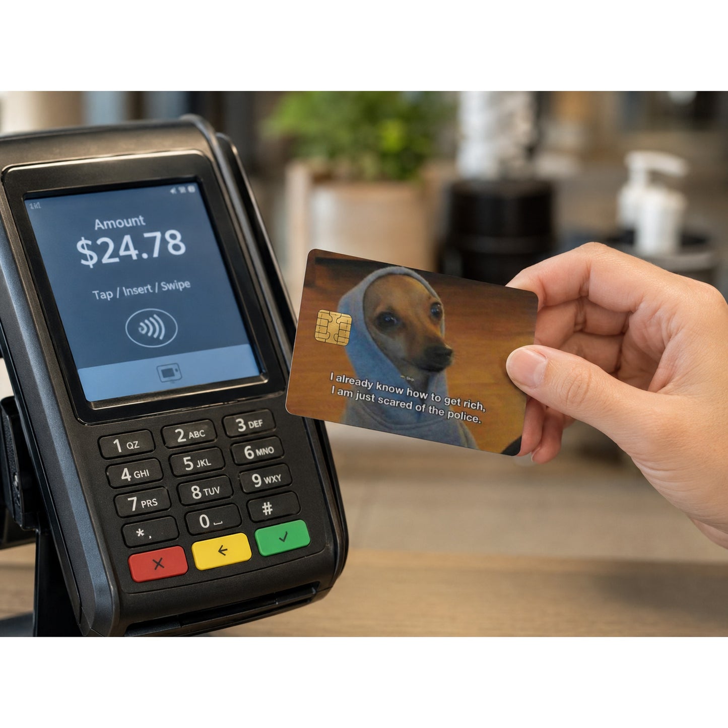 Funny The Only Thing Stopping Me Money Meme Debit Card Credit Card Skin