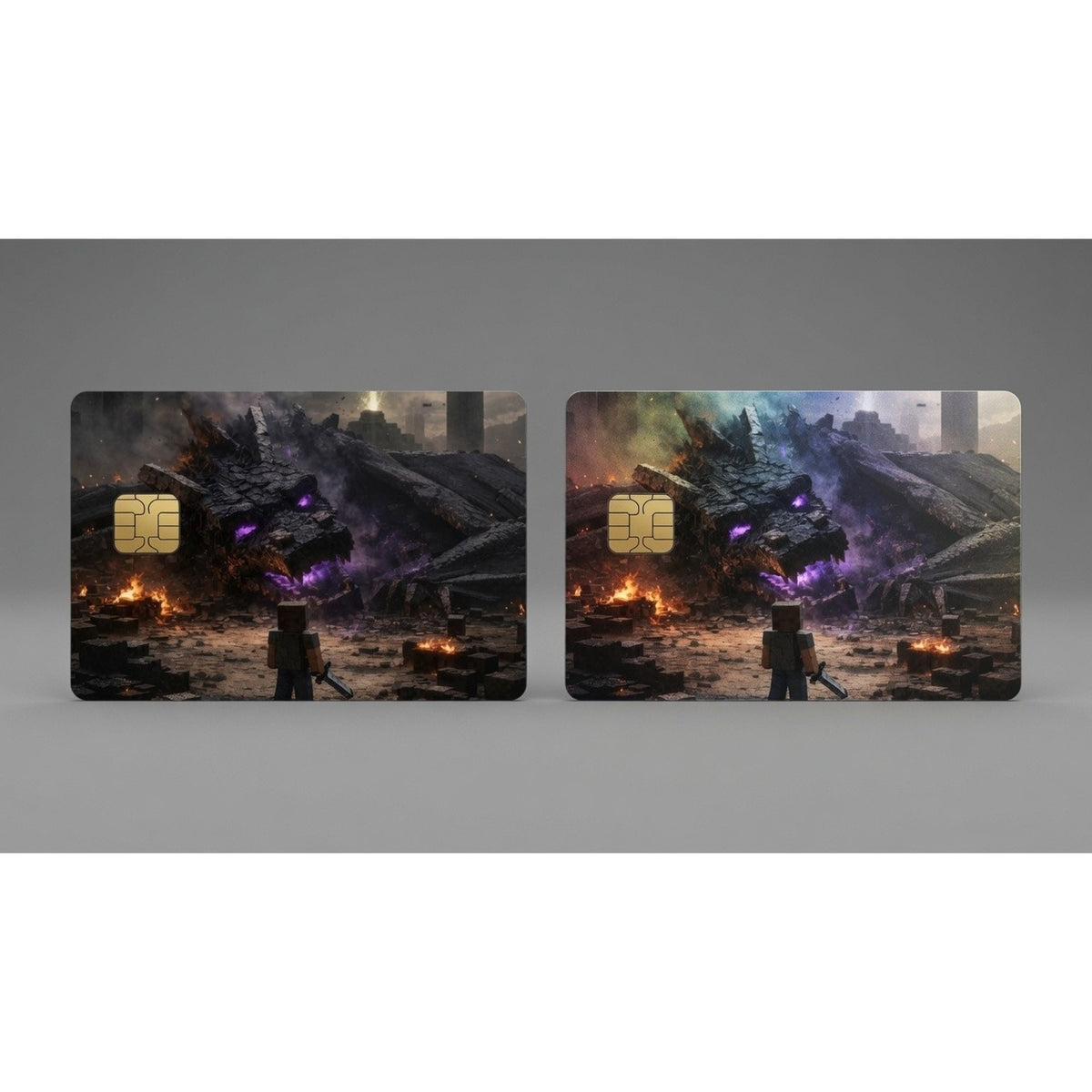 Minecraft Steve & Ender Dragon Debit Card Credit Card Skin